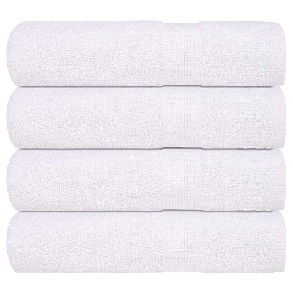 vidaXL Serviettes de douche 4 pcs blanc 70x140 cm 360 g/m² 100% coton