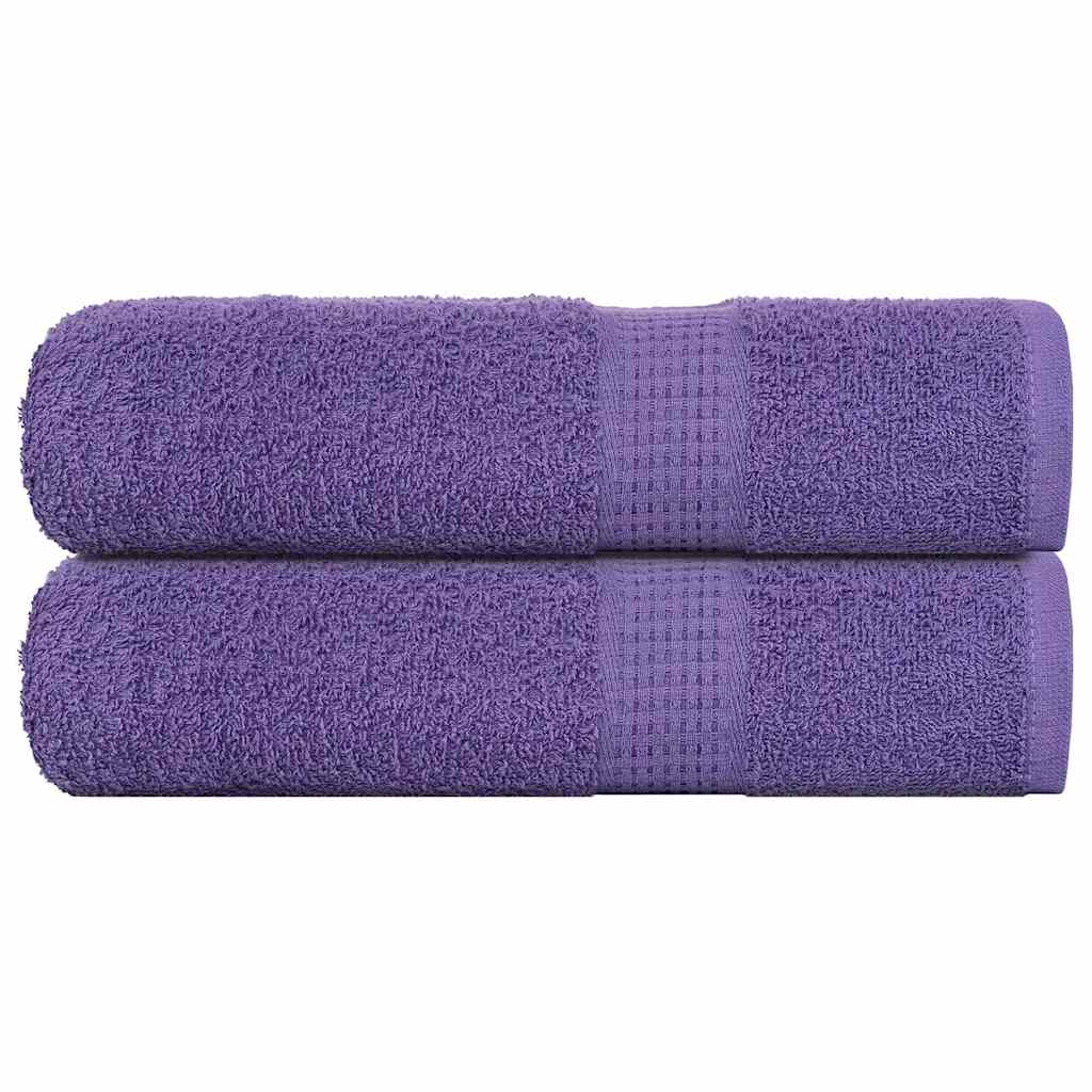 vidaXL Serviettes de douche 2 pcs violet 70x140 cm 360 g/m² 100% coton