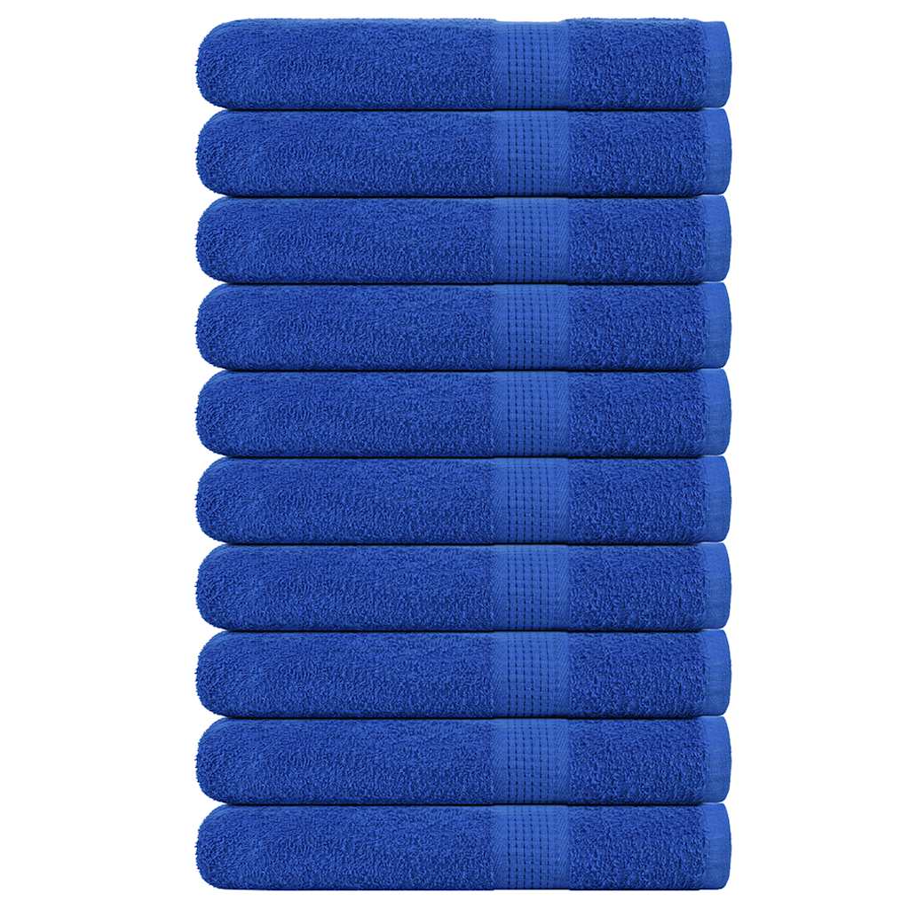 vidaXL Serviettes de sauna 10 pcs bleu 80x200 cm 360 g/m² 100% coton