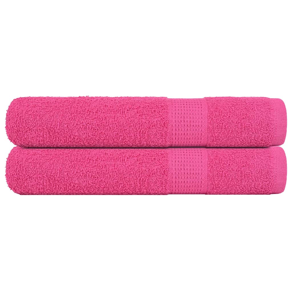 vidaXL Serviettes de sauna 2 pcs rose 80x200 cm 360 g/m² 100% coton