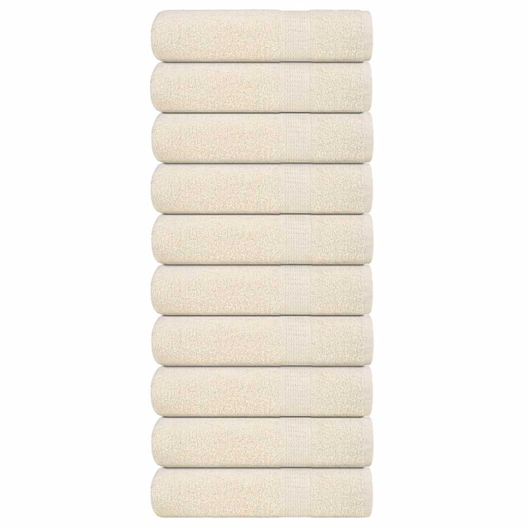 vidaXL Badetücher 10 Stk. Creme 100x150 cm 360 g/m² 100% Baumwolle
