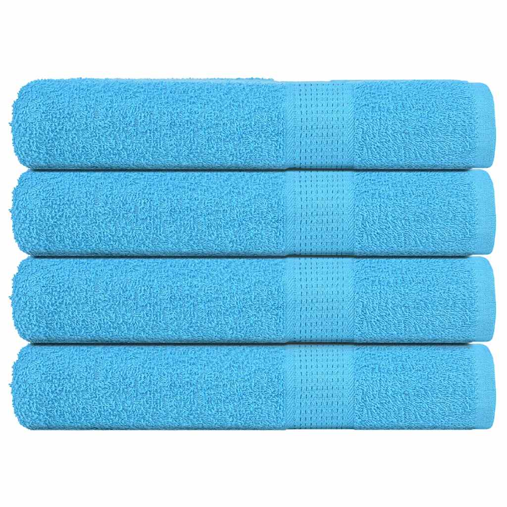 vidaXL Serviettes 4 pcs turquoise 100x200 cm 360 g/m² 100% coton