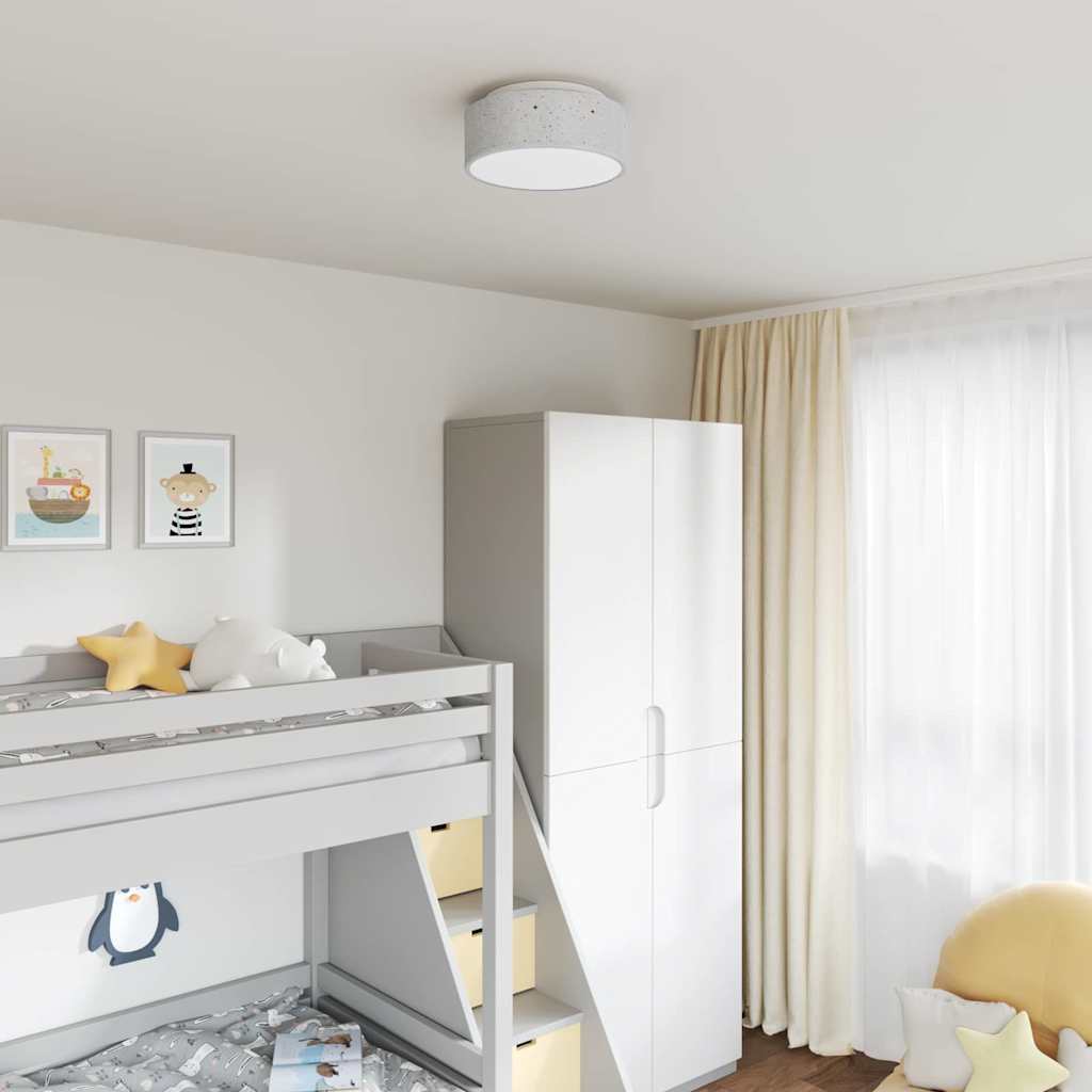 vidaXL Lampe de plafond Gris 30 x 13,5 cm tissu