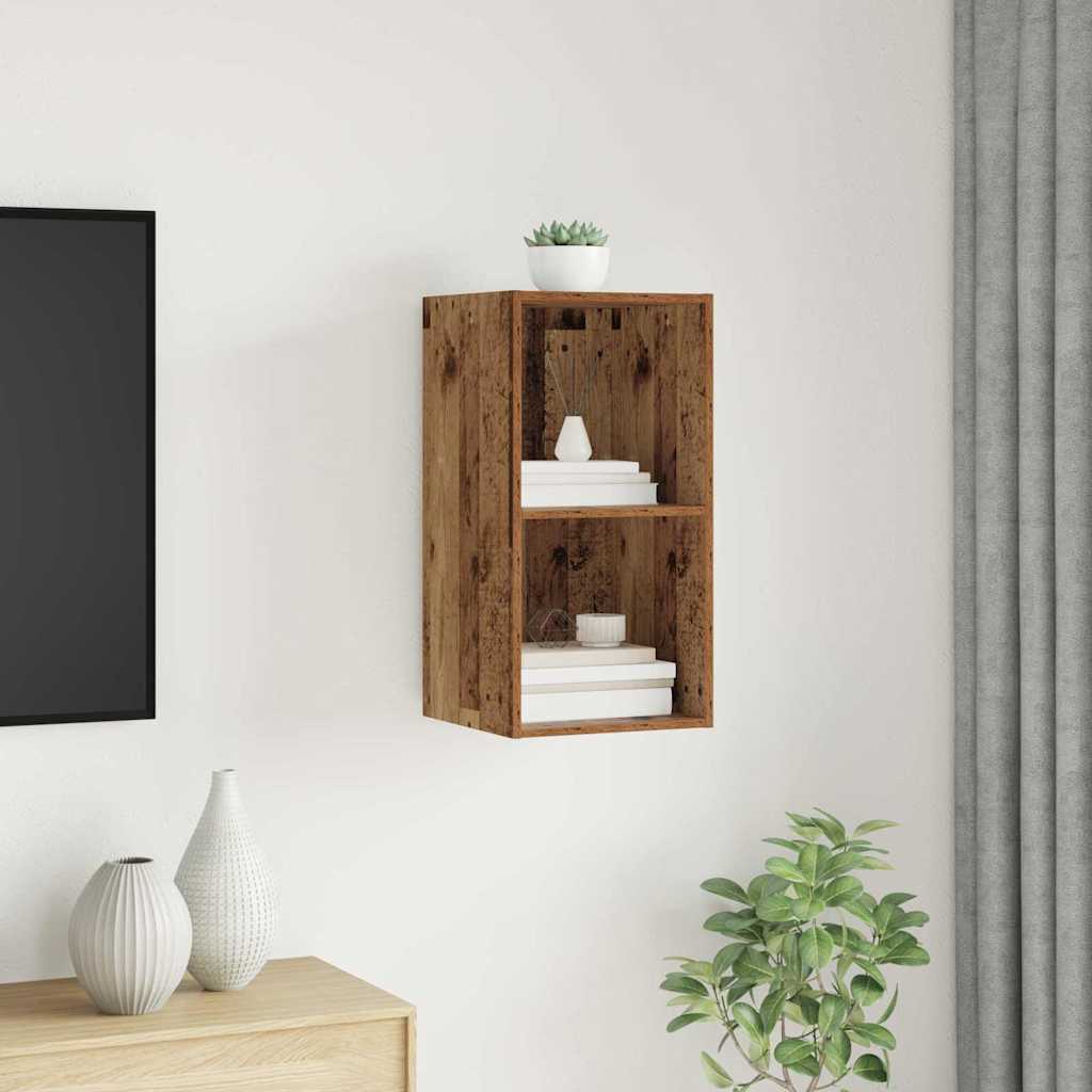 vidaXL Ensemble meuble TV Montage mural Bois Ancien 37 x 37 x 72 cm
