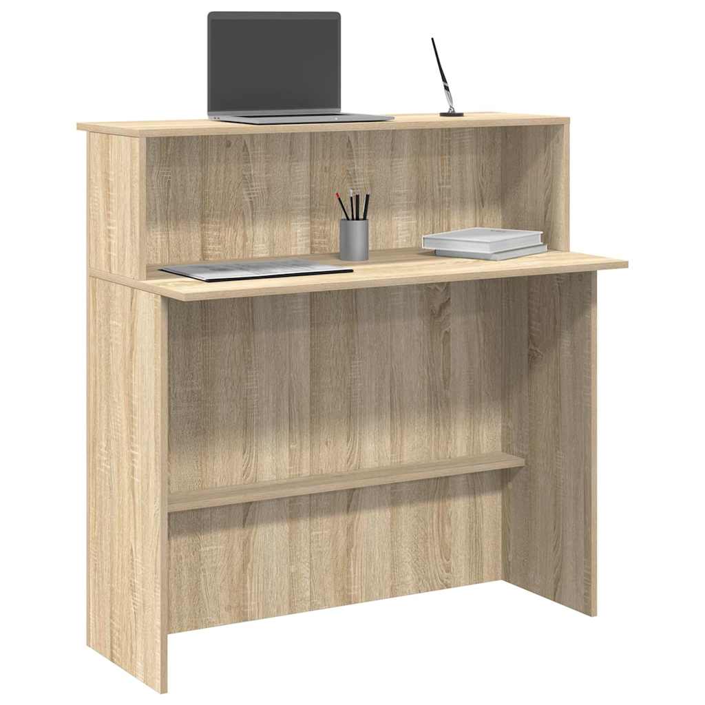 vidaXL Mostrador de recepción Roble Sonoma 100x50x103,5 cm Madera de ingeniería