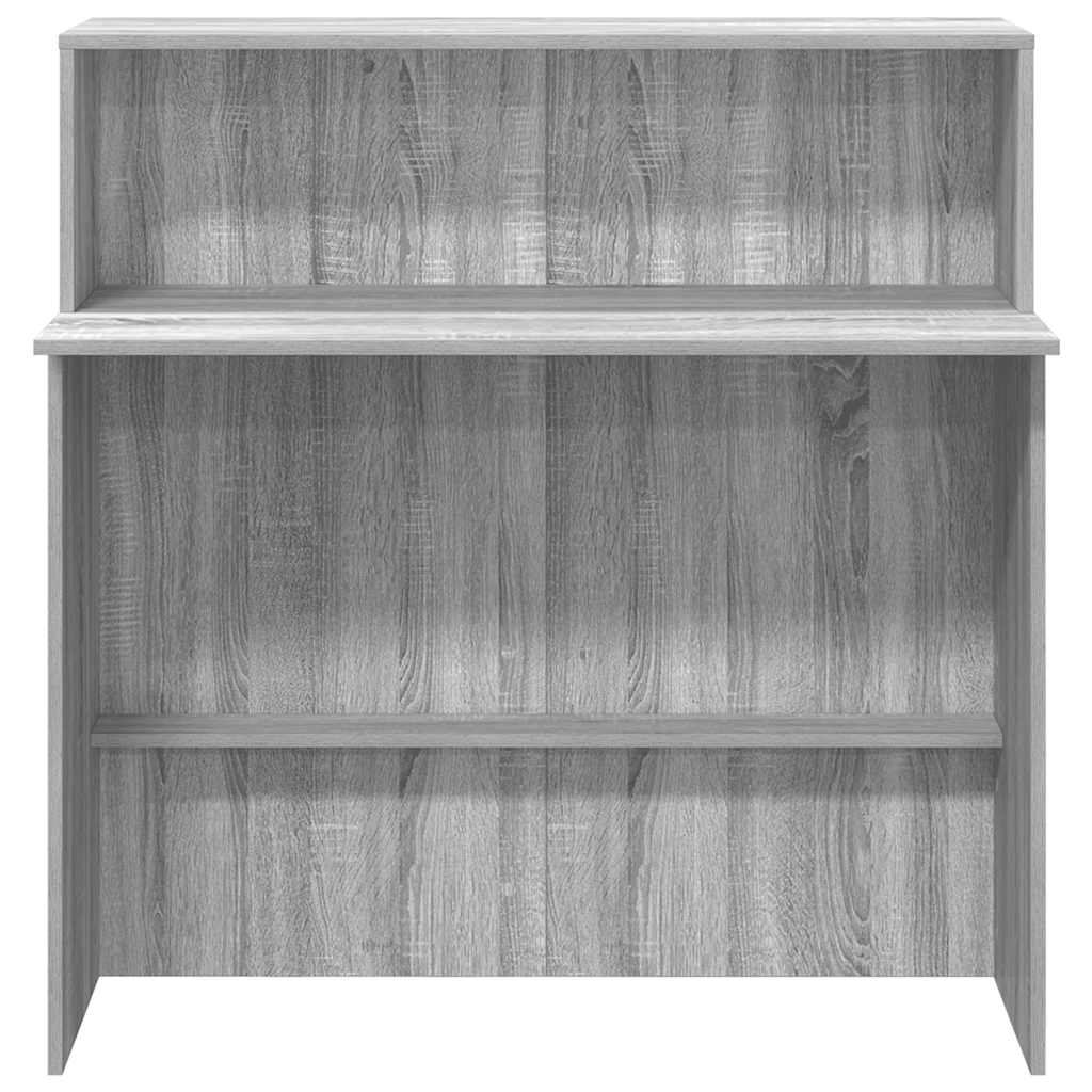 vidaXL Empfangstheke Grau Sonoma 100x50x103,5 cm Holzwerkstoff - Image 5