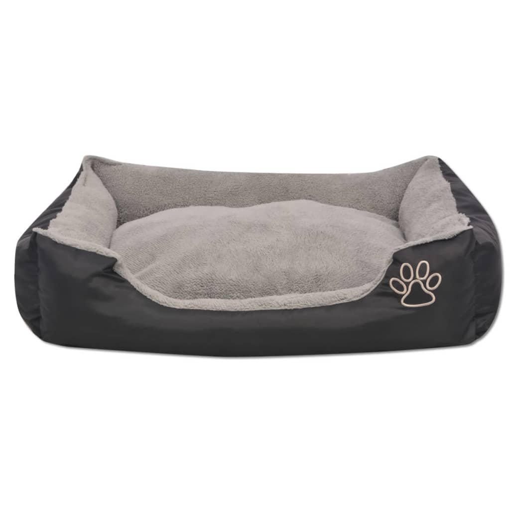 vidaXL Lit pour chiens avec coussin rembourré Taille S Noir - Image 3