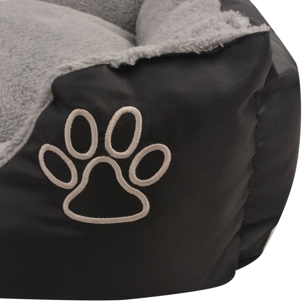 vidaXL Lit pour chiens avec coussin rembourré Taille S Noir - Image 4
