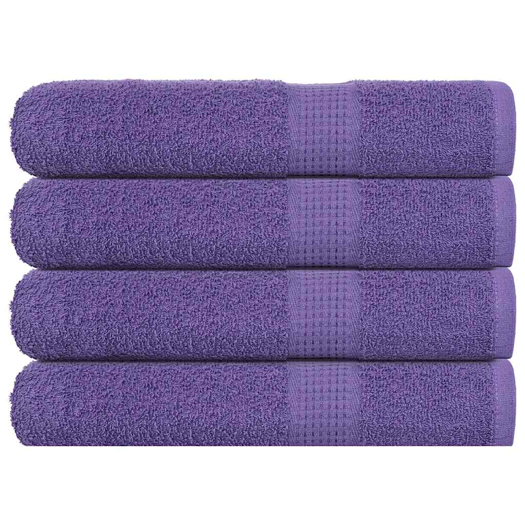 vidaXL Serviettes 4 pcs violet 100x200 cm 360 g/m² 100% coton