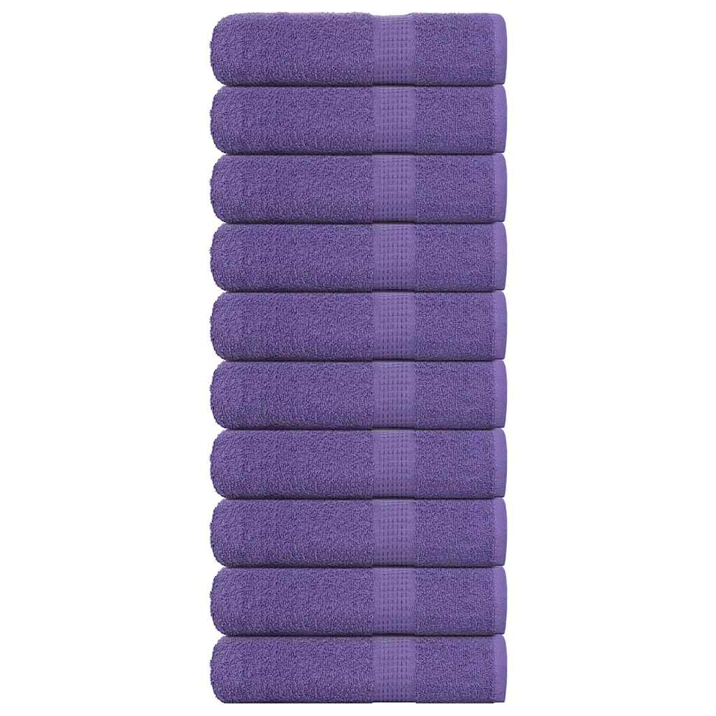 vidaXL Serviettes de douche 10 pcs violet 70x140cm 360 g/m² 100% coton