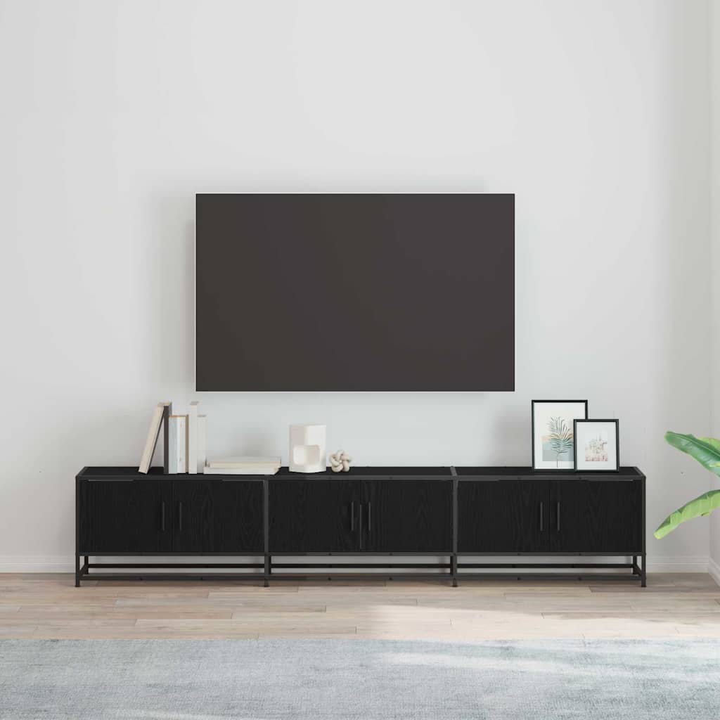 vidaXL Unites TV 2 pcs Chêne noir 210 x 35 x 41 cm Bois d'ingénierie