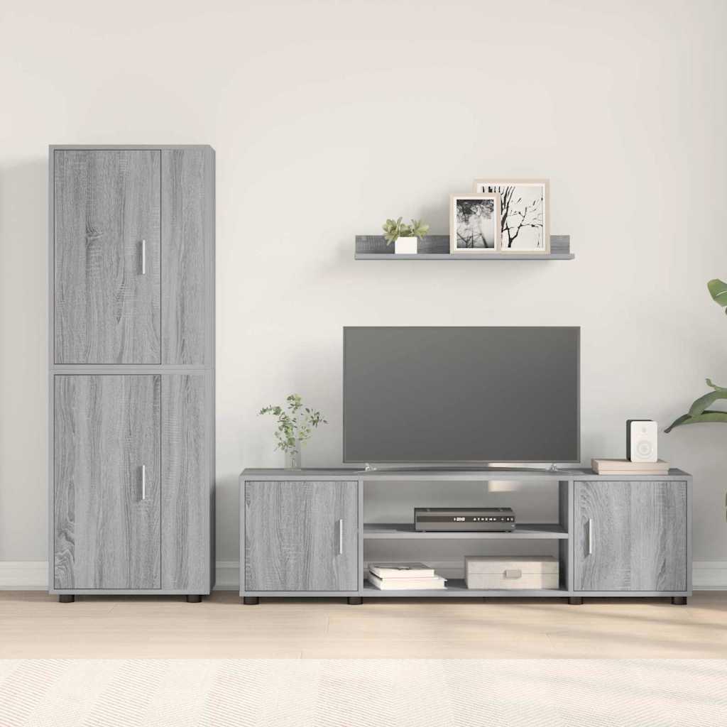 vidaXL Ensemble meuble TV 4 pcs Gris Sonoma Bois d'ingénierie - Image 4