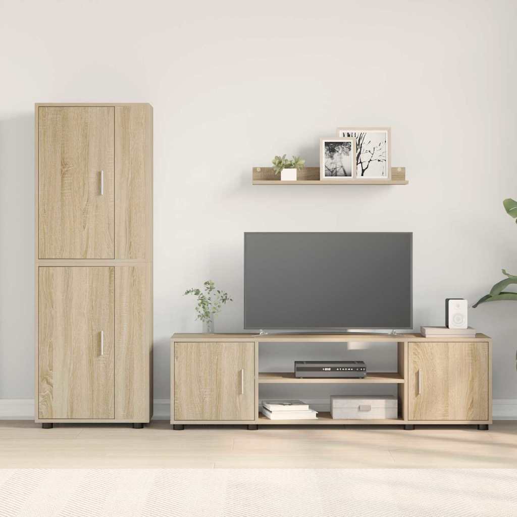 vidaXL Ensemble meuble TV 4 pcs Chêne Sonoma Bois d'ingénierie - Image 4