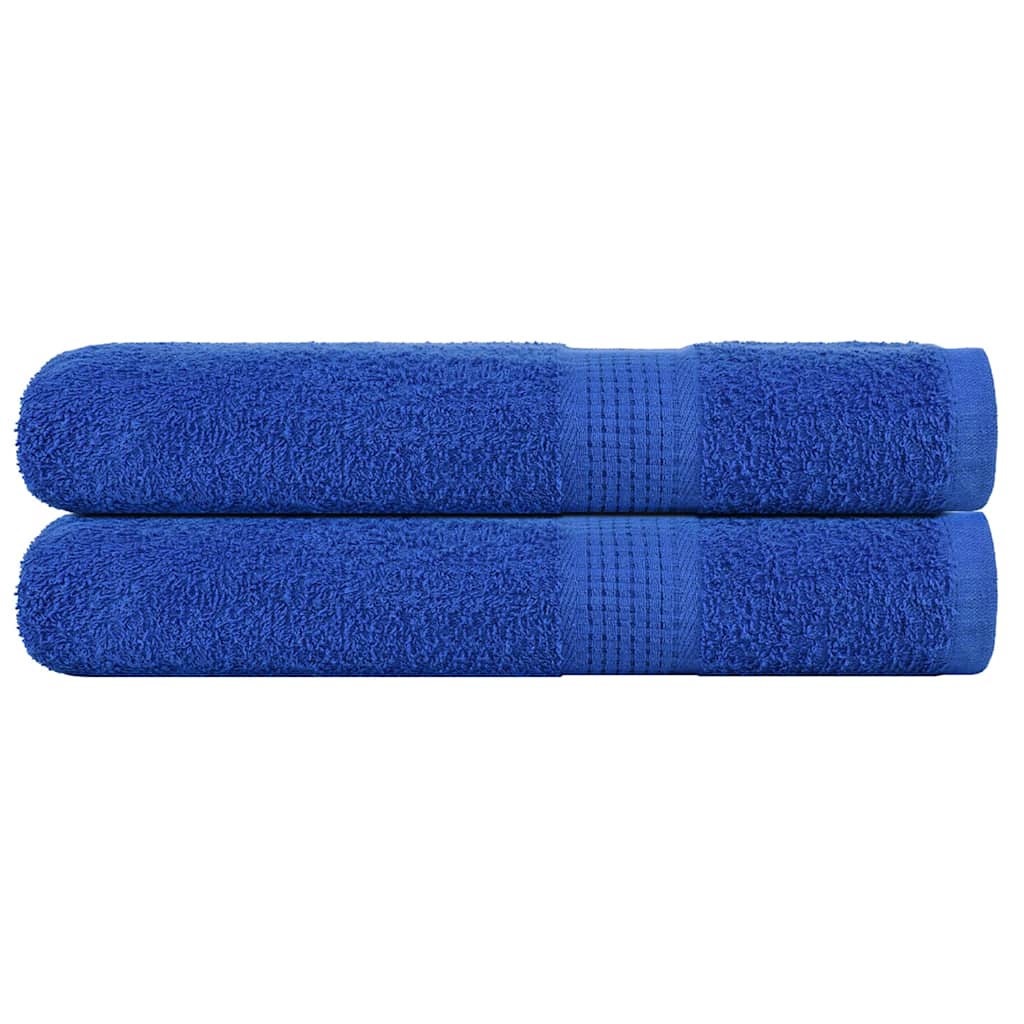 vidaXL Serviettes 2 pcs bleu 100x200 cm 360 g/m² 100% coton