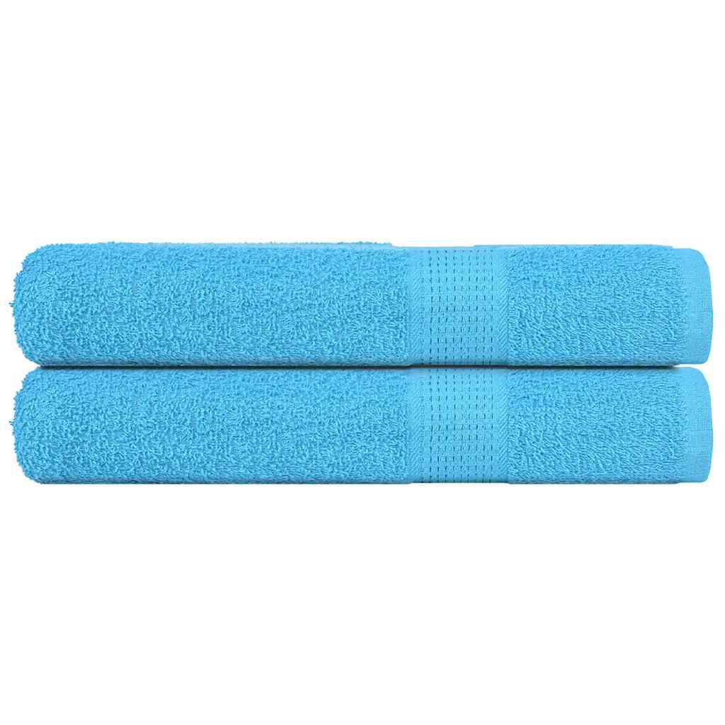 vidaXL Serviettes 2 pcs turquoise 100x200 cm 360 g/m² 100% coton