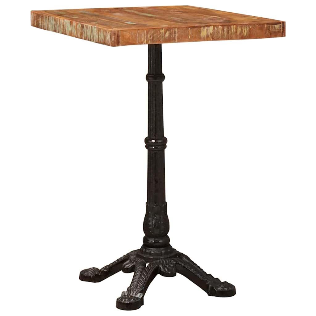 vidaXL Mesa de Bistró Marrón 50 x 50 x 76 cm Madera sólida recuperada