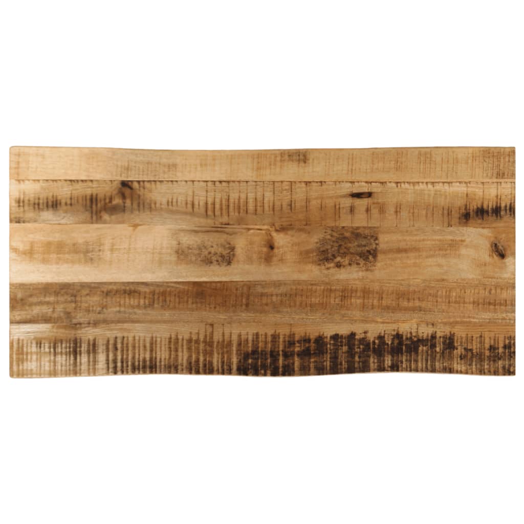 vidaXL Tablero de mesa borde natural madera maciza mango 100x40x2,5 cm