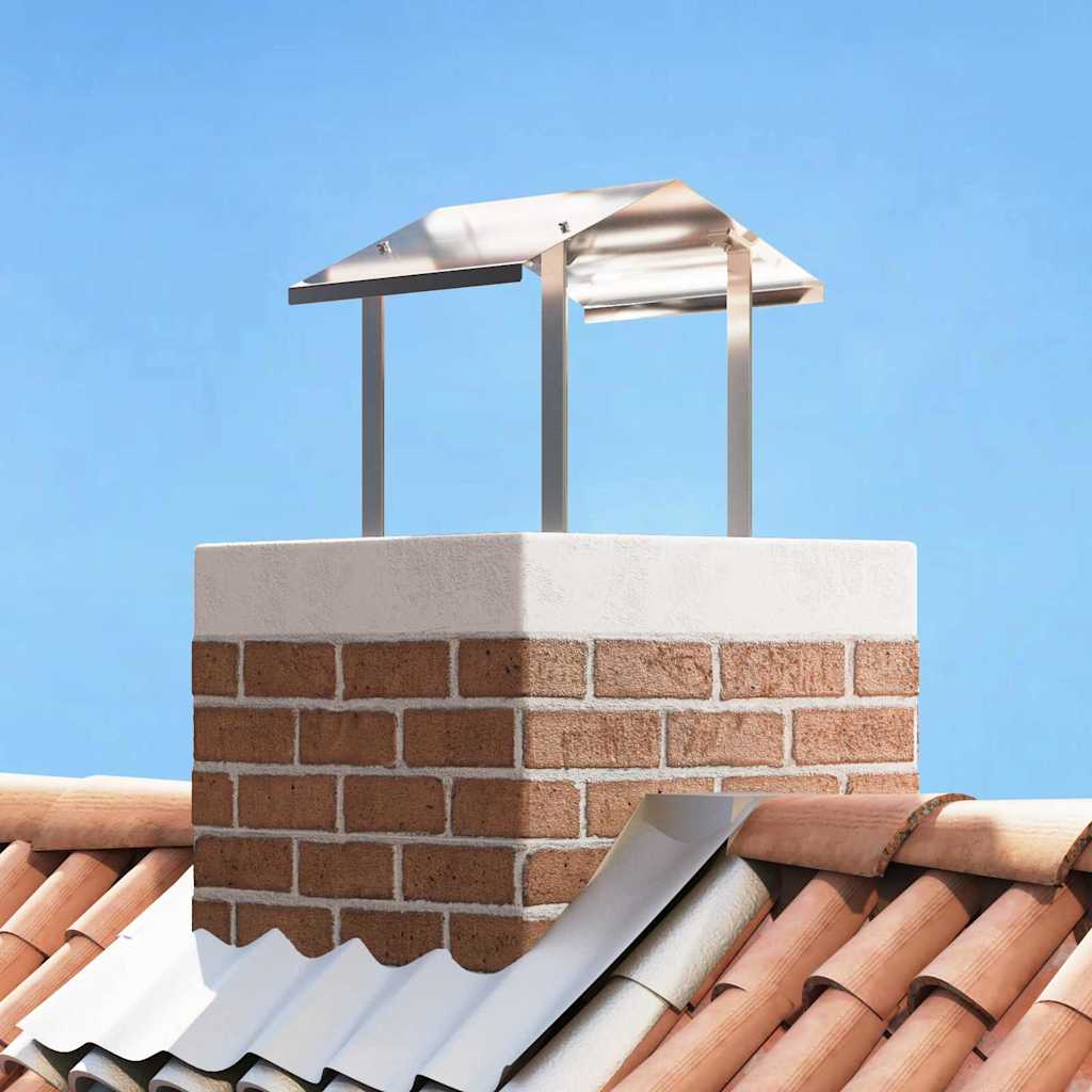 vidaXL Kaminhaube Silber 40 x 40 x 37.5 cm Edelstahl