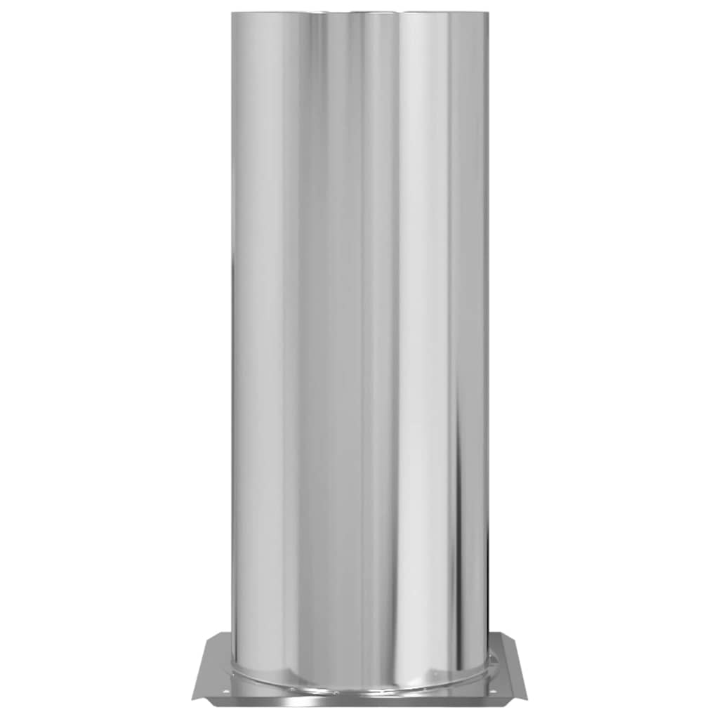 vidaXL Kamin Kopf Erweiterung Silber 31 x 31 x 50 cm Edelstahl - Image 3