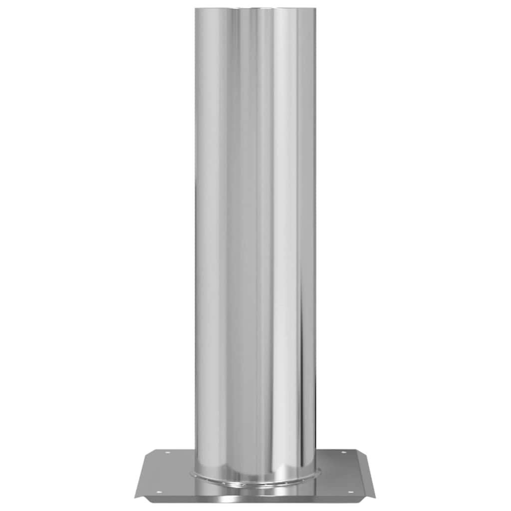 vidaXL Kamin Kopf Erweiterung Silber 24 x 24 x 50 cm Edelstahl - Image 3
