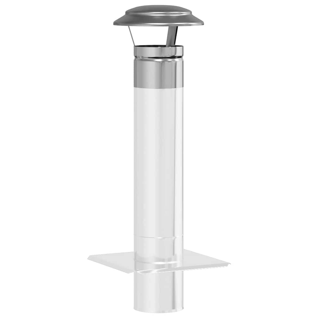 vidaXL Regenabdeckung Schornstein Silber 20 x 20 x 18 cm Edelstahl - Image 3