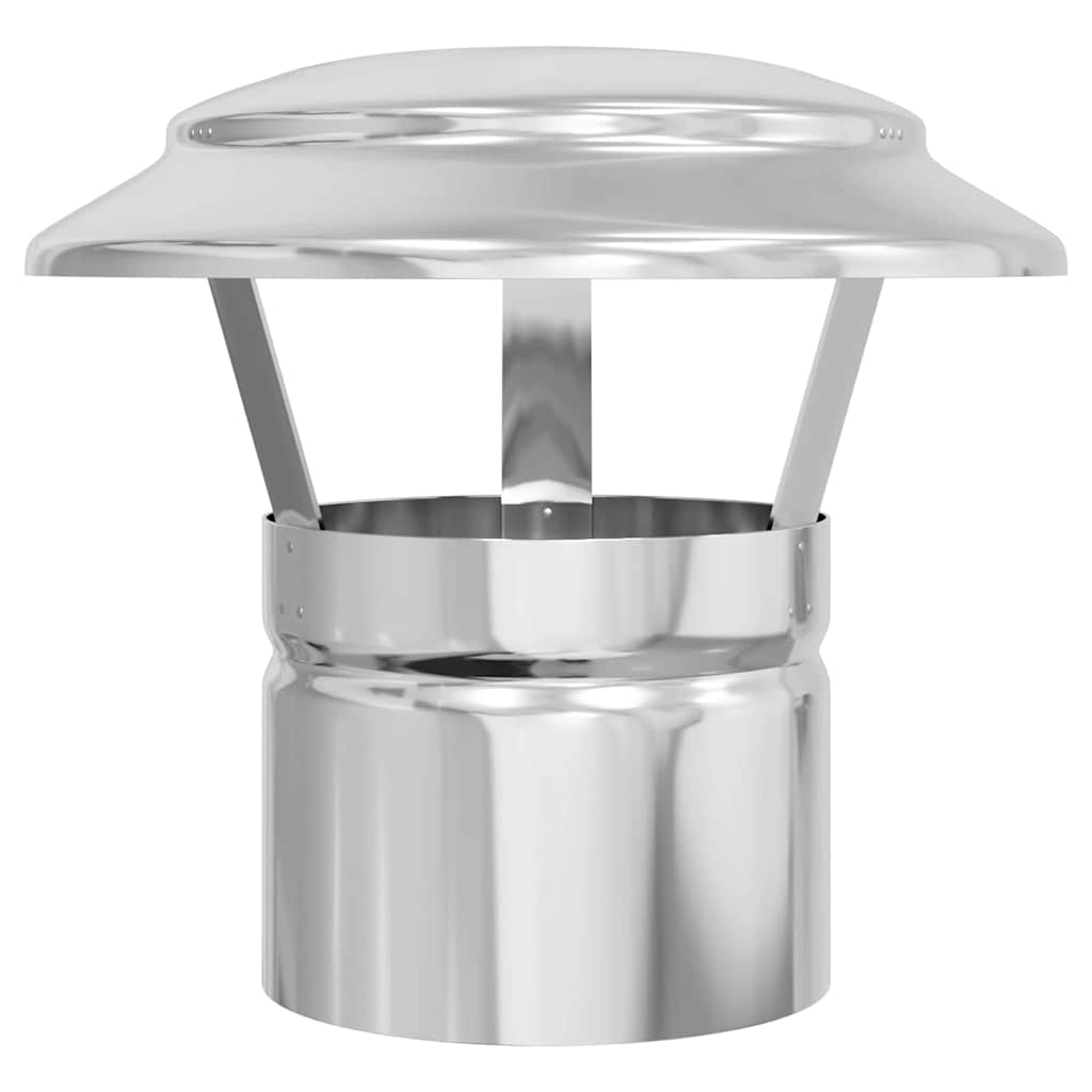 vidaXL Regenabdeckung Schornstein Silber 20 x 20 x 18 cm Edelstahl - Image 4