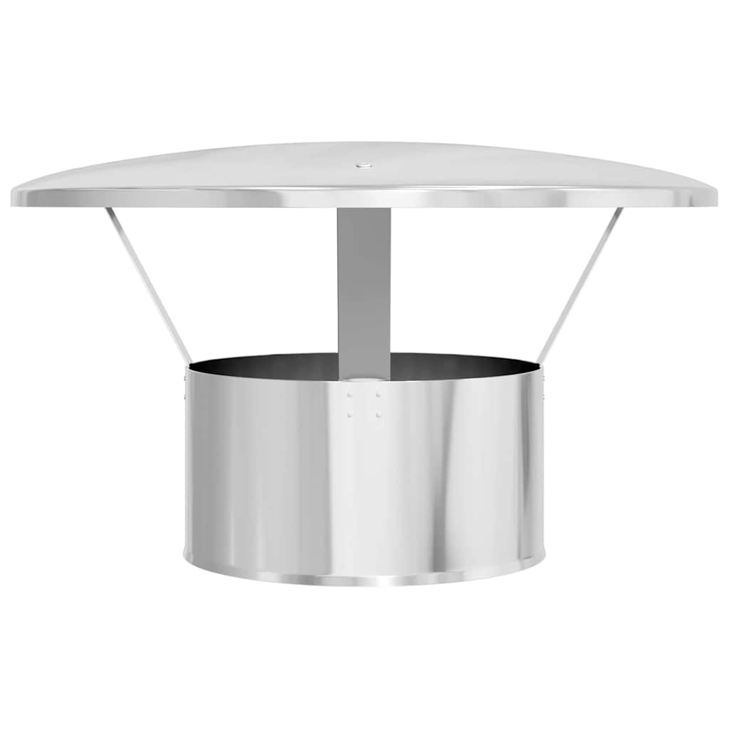 vidaXL Regenabdeckung Schornstein Silber 35 x 35 x 20 cm Edelstahl - Image 4