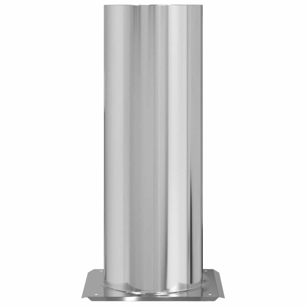 vidaXL Kamin Kopf Erweiterung Silber 29 x 29 x 50 cm Edelstahl - Image 3