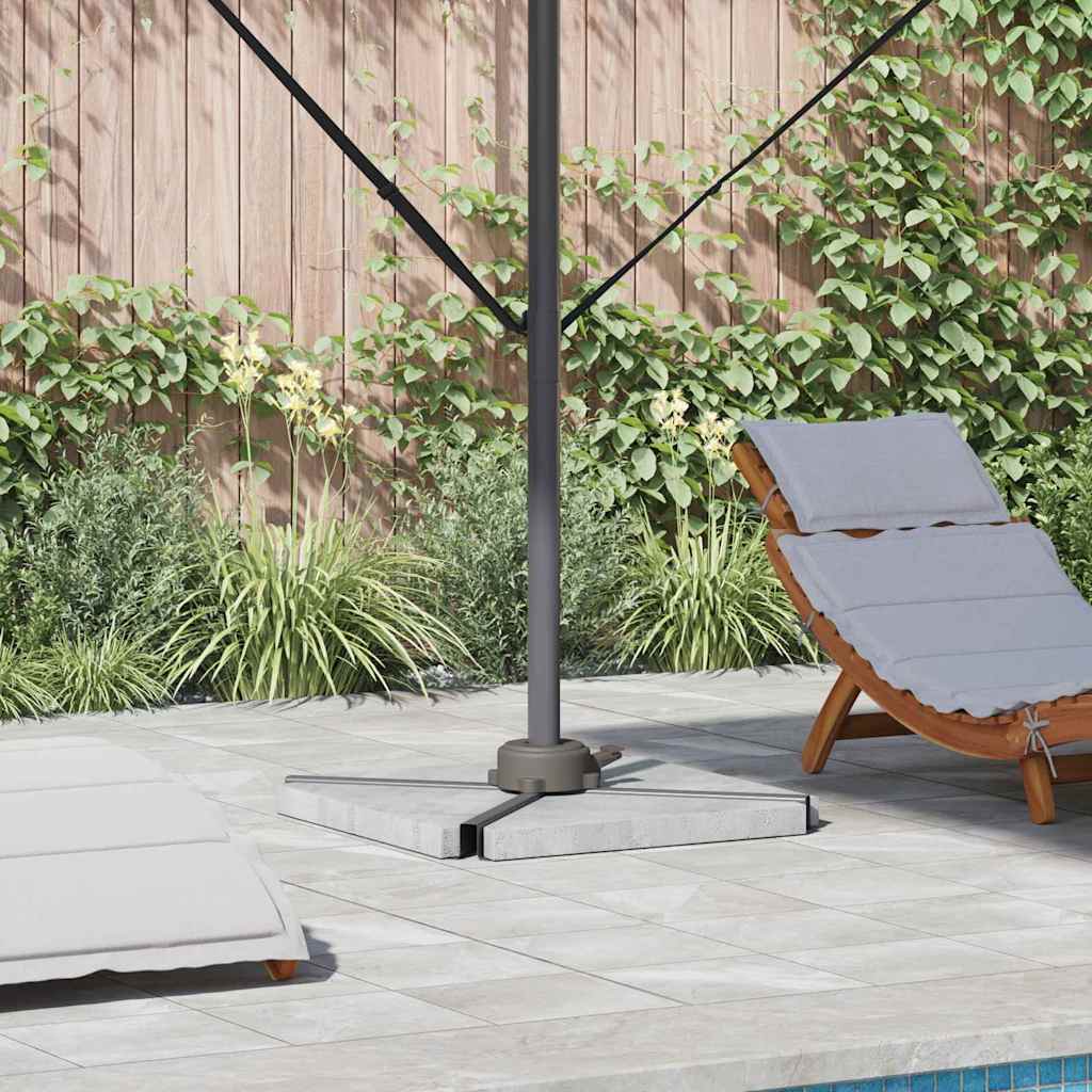 vidaXL Sonnenschirmständer Silber 23 x 14 x 6 cm