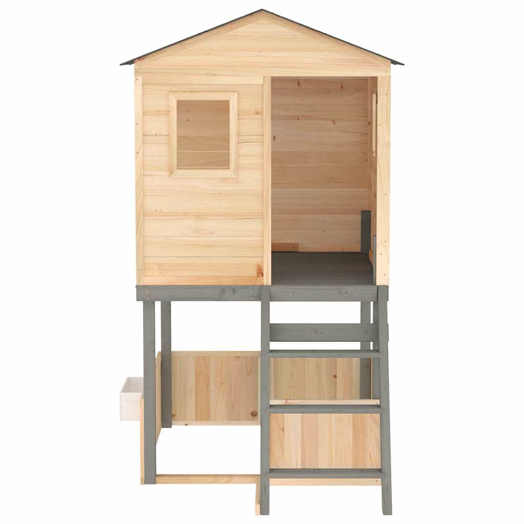 vidaXL Spielturm Dunkelgrau Massivholz Tanne - Image 6