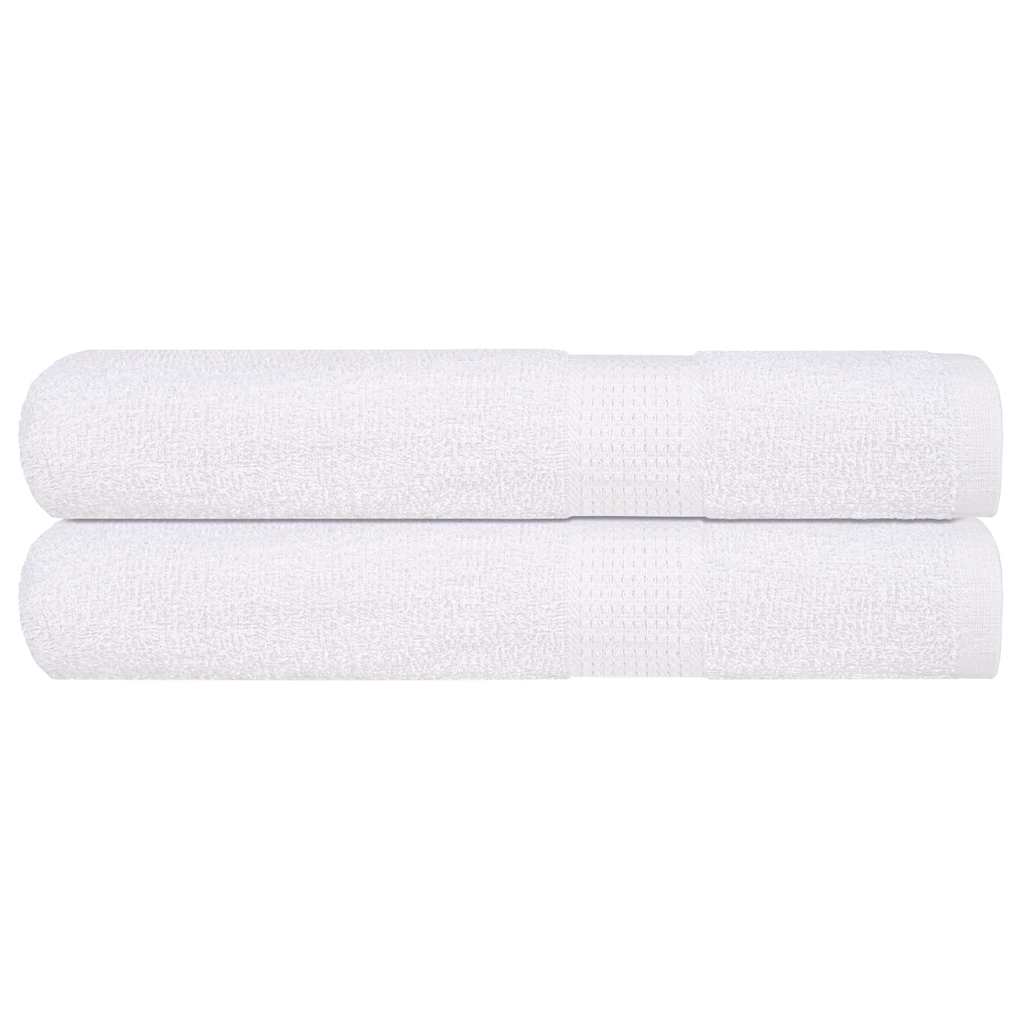 vidaXL Serviettes 2 pcs blanc 100x200 cm 360 g/m² 100% coton