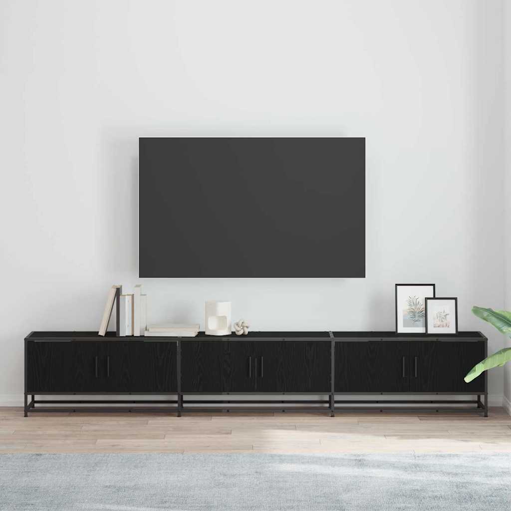 vidaXL Unites TV 2 pcs Chêne noir 240 x 35 x 41 cm Bois d'ingénierie