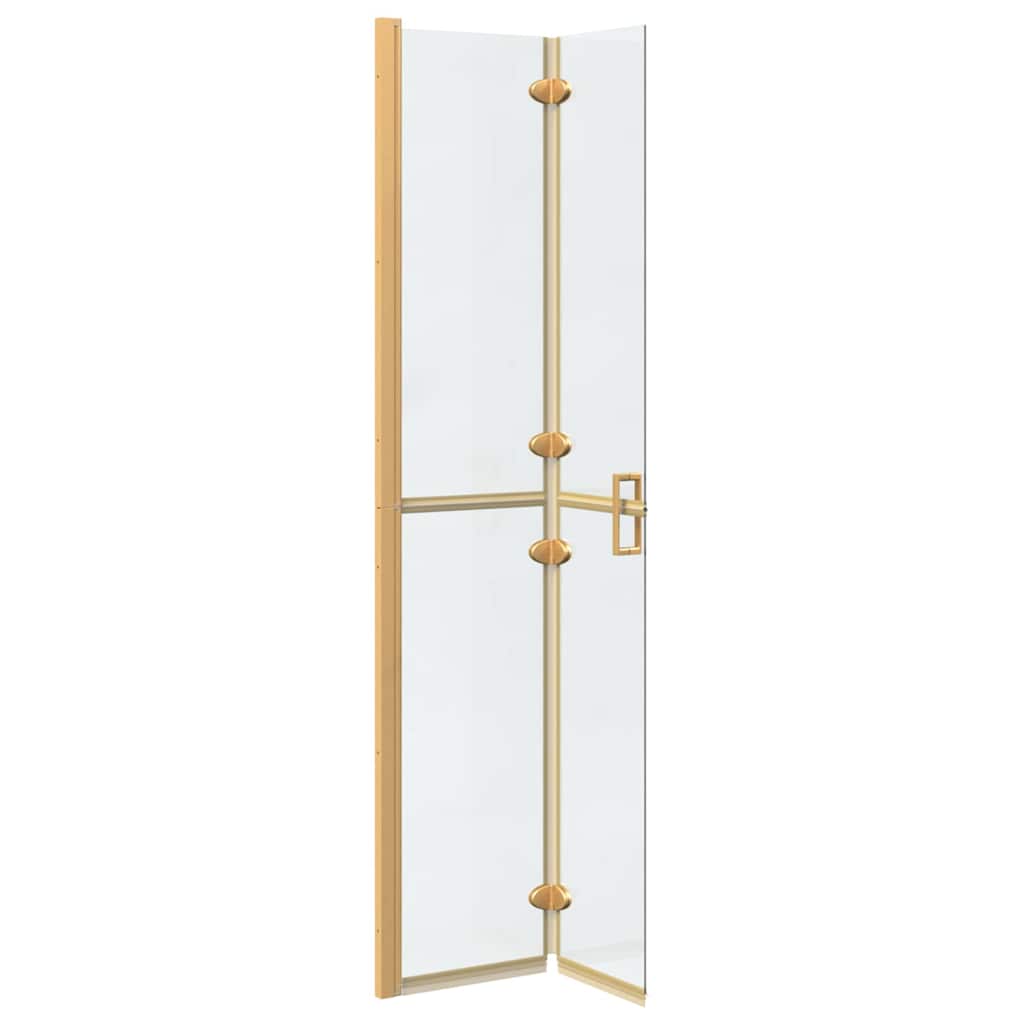 vidaXL Walk-in Duschwand Gold 70 x 6.5 x 190 cm Energiesparendes Glas - Image 4