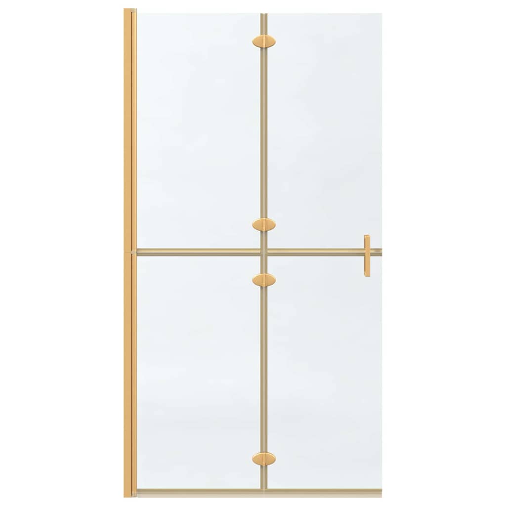 vidaXL Walk-in Duschwand Gold 100 x 6.5 x 190 cm Energiesparendes Glas - Image 5