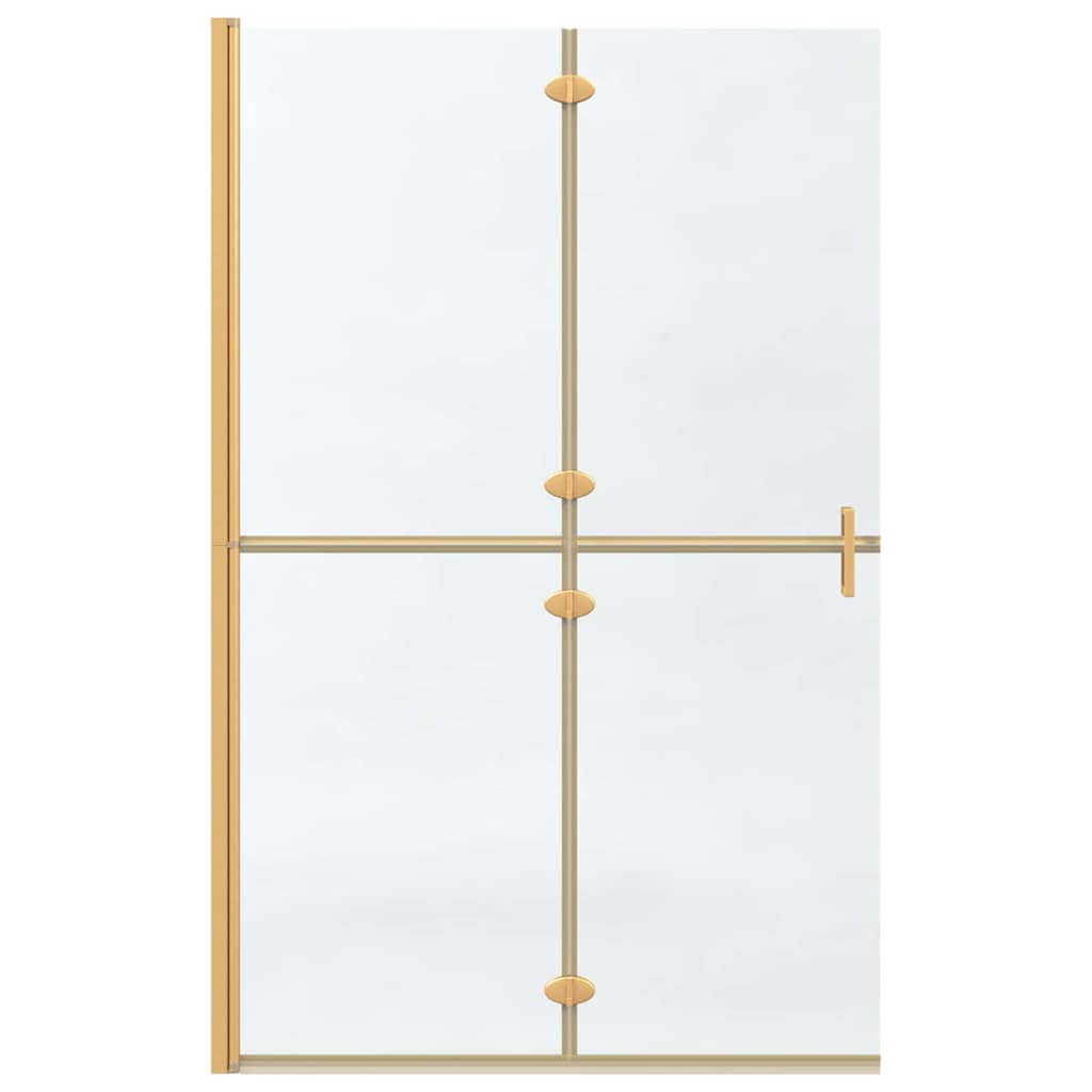 vidaXL Walk-in Duschwand Gold 120 x 6,5 x 190 cm Energiesparendes Glas - Image 5