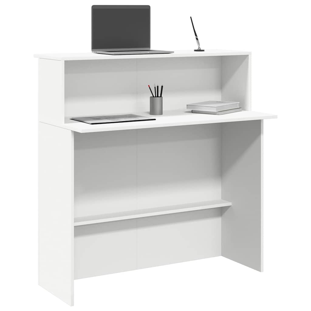 vidaXL Empfangstresen Weiß 100 x 50 x 103,5 cm Holzwerkstoff