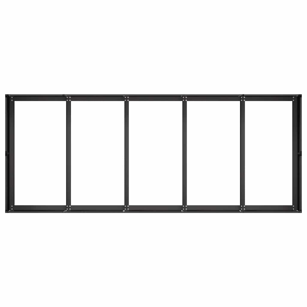 vidaXL Pflanzgefäß Schwarz 200x80x40 cm Stahl - Image 5