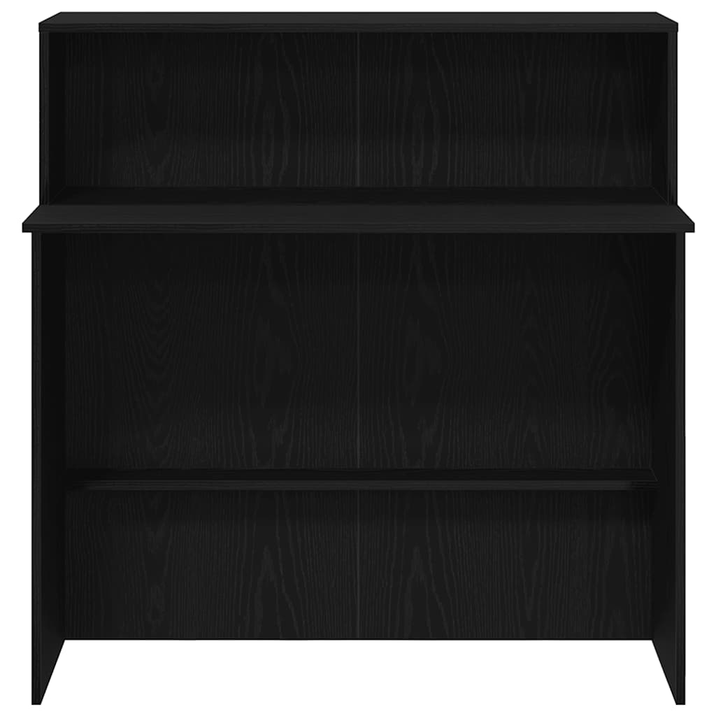 vidaXL Empfangstheke Schwarz 100x50x103,5 cm Holzwerkstoff - Image 5
