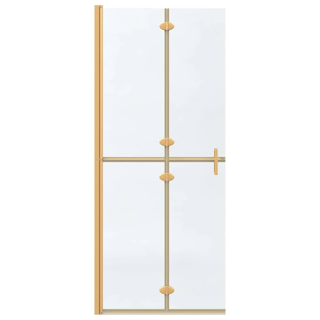 vidaXL Walk-in Duschwand Gold 80 x 6.5 x 190 cm Energiesparendes Glas - Image 5