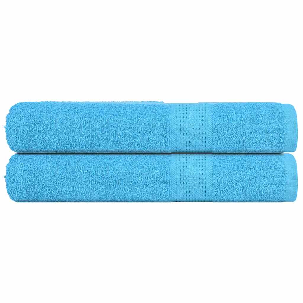vidaXL Serviettes de sauna 2pcs turquoise 80x200cm 360 g/m² 100% coton