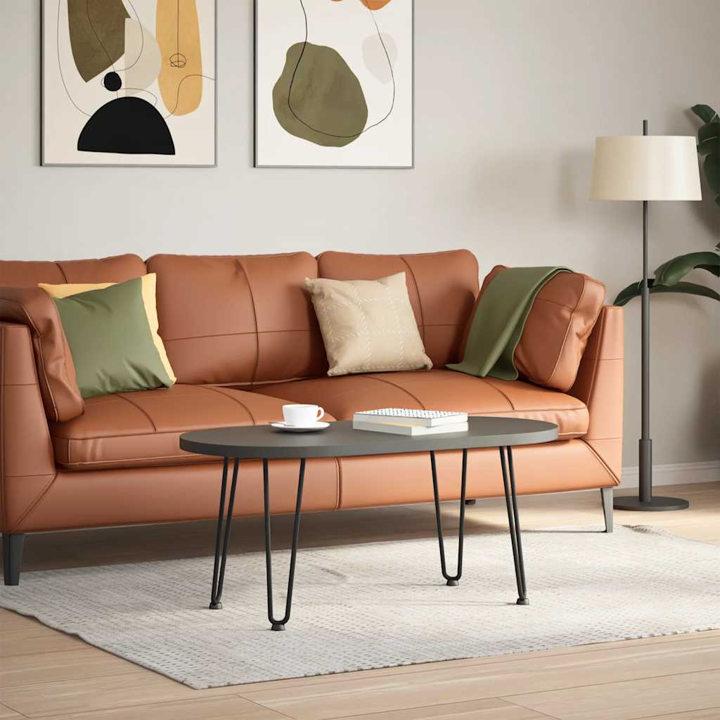 vidaXL Patas de horquilla para mesa de centro (4 unidades), color negro, 42 cm, acero macizo - Image 3