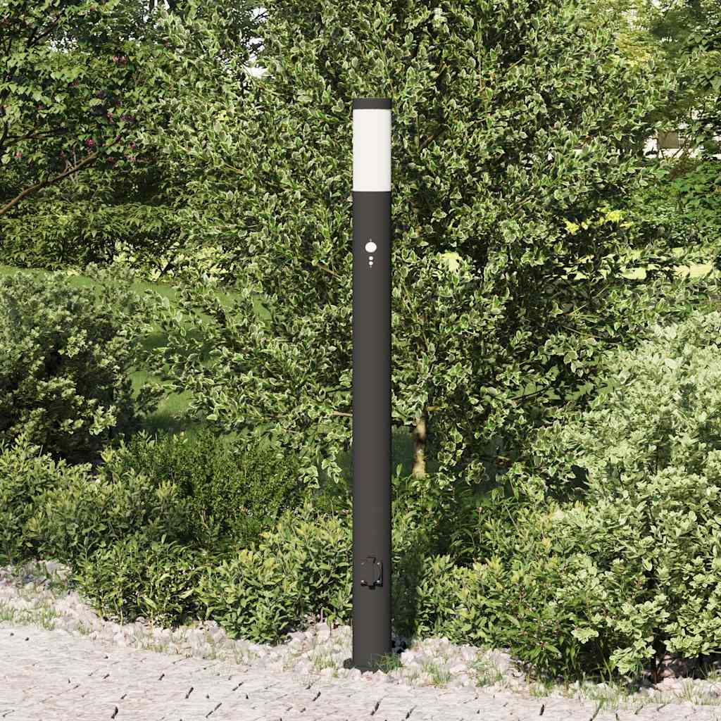 vidaXL Pollerleuchte mit Sensor und Steckdose 110 cm Edelstahl IP44 - Image 3