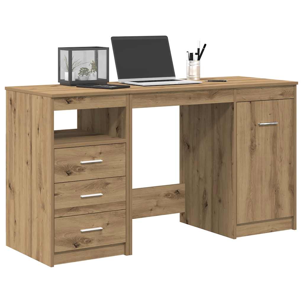 vidaXL Schreibtisch mit Schrank Artisan Oak Engineered Wood