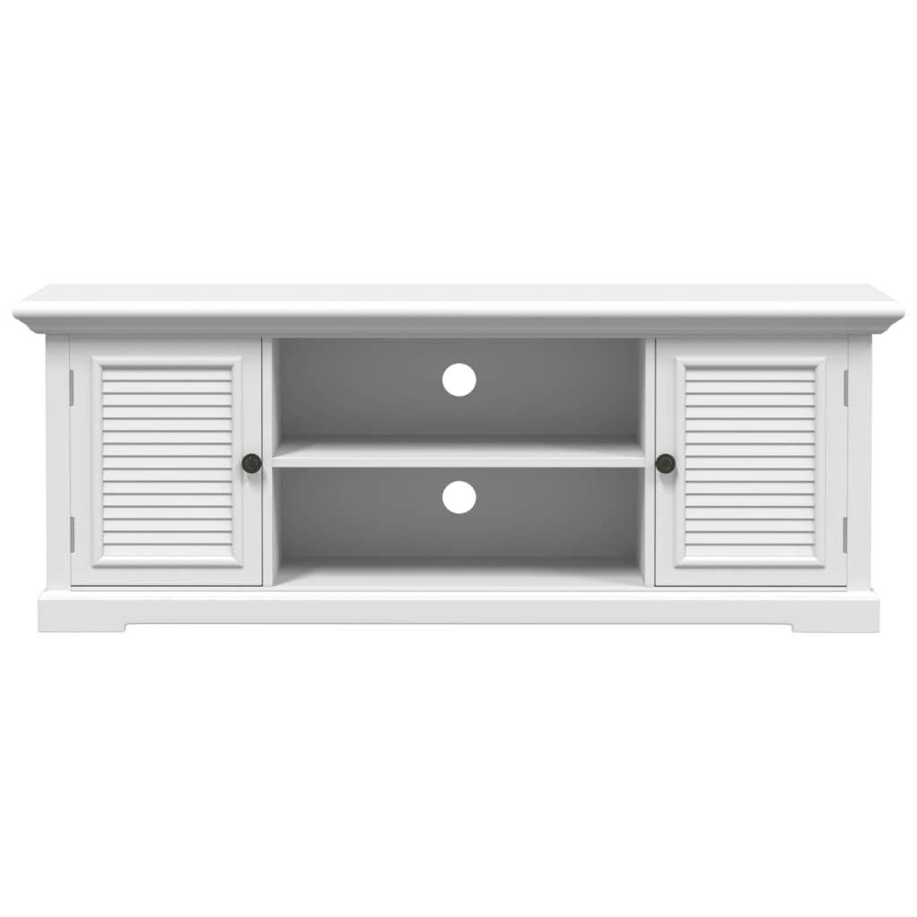 vidaXL Mueble para TV madera de ingeniería blanco 110x30x41 cm - Image 5
