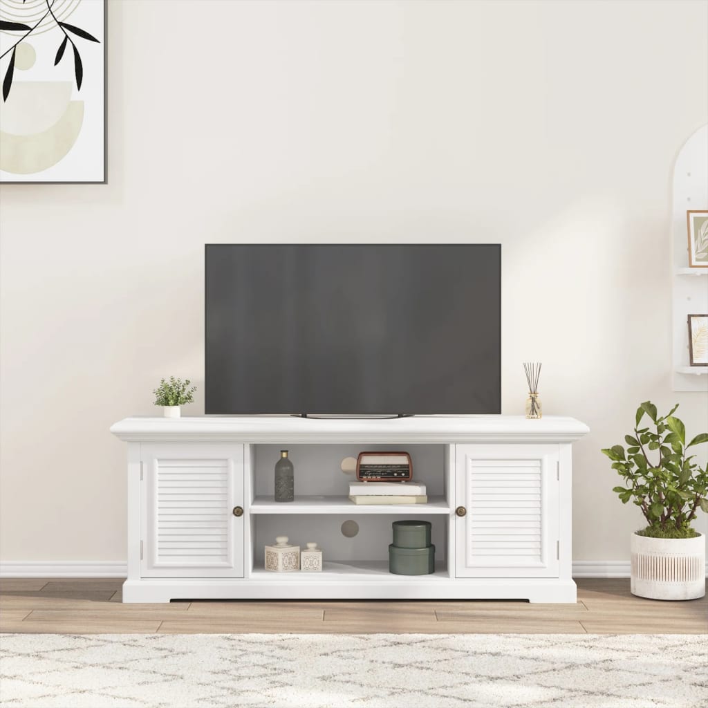 vidaXL Mueble para TV madera de ingeniería blanco 110x30x41 cm - Image 3