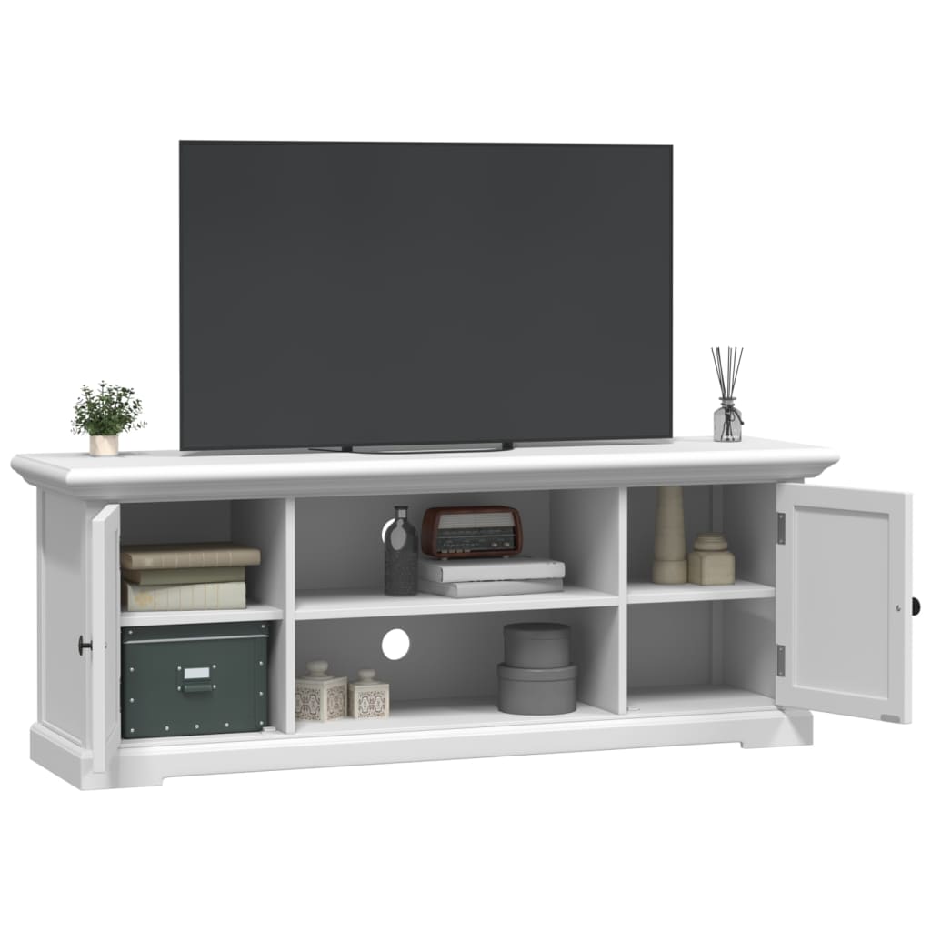 vidaXL Mueble para TV madera de ingeniería blanco 110x30x41 cm - Image 4
