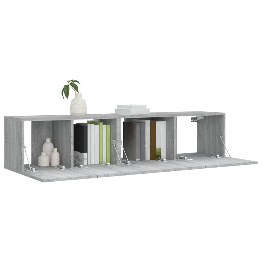 vidaXL Set de muebles para TV 2 pzas madera contrachapada gris Sonoma - Image 3