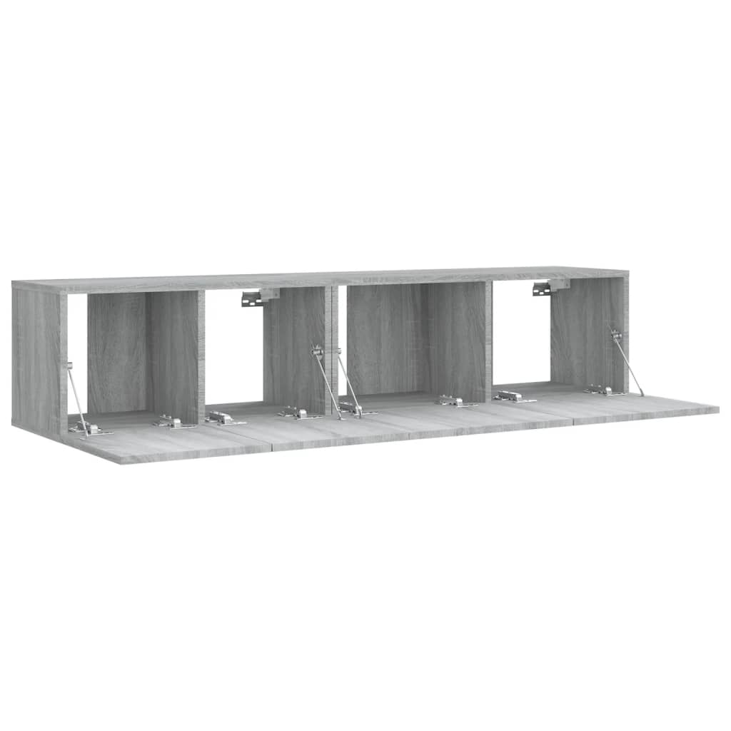 vidaXL Set de muebles para TV 2 pzas madera contrachapada gris Sonoma - Image 4