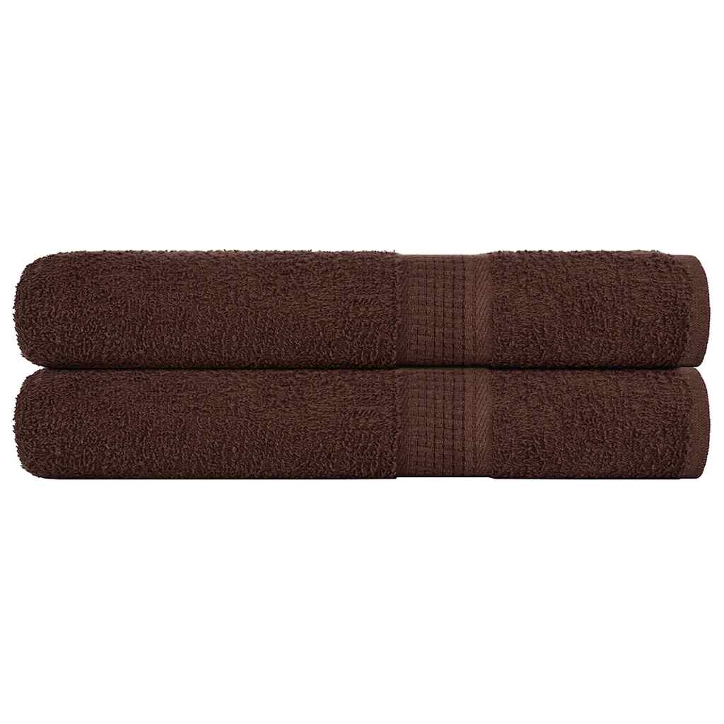 vidaXL Serviettes de sauna 2 pcs marron 80x200 cm 360 g/m² 100% coton