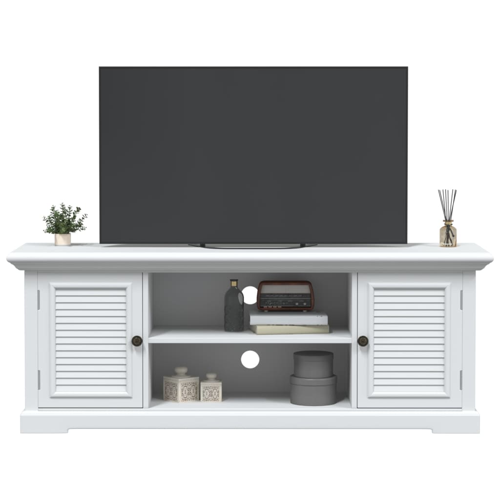 vidaXL Meuble TV blanc 110x30x41 cm bois d'ingénierie